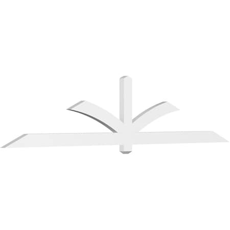 Ekena Millwork Redmond Architectural Grade PVC Gable Bracket, 108"W x 22 1/2"H x 2"D x 4"F, 5/12 Pitch GBP108X23X0204RED00